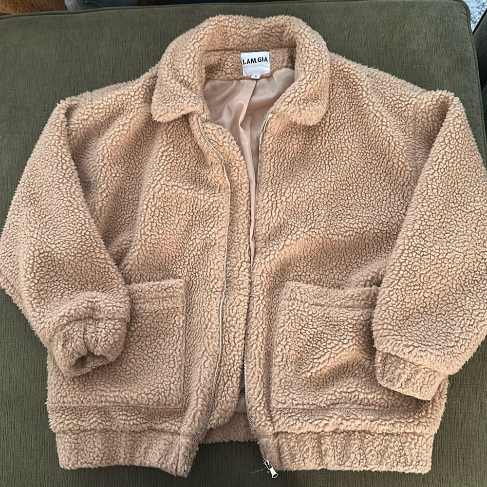 ♡ I.AM.GIA Caramel Brown Teddy Coat ♡